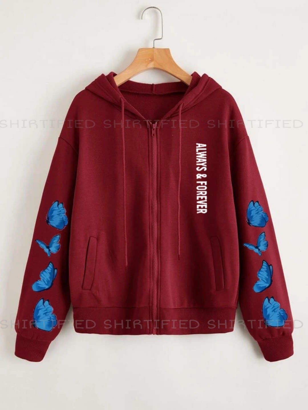 Mehroon Zipper always & forever
