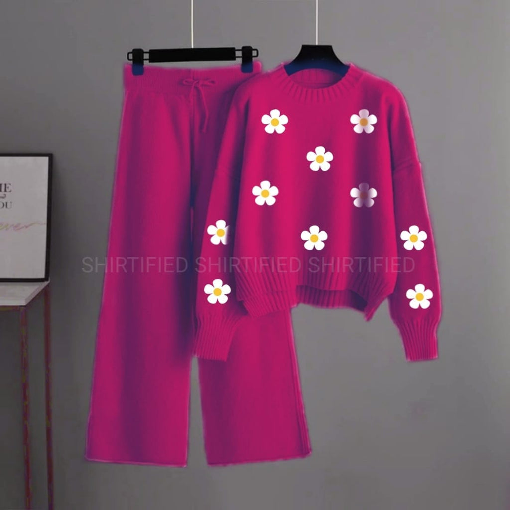 Hot pink floral Co-set
