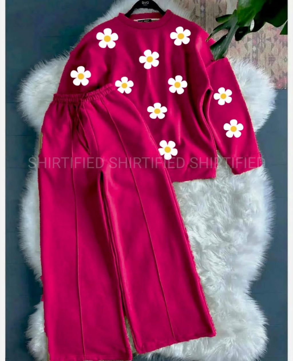 Hot pink floral Co-set