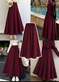 Burgundy Chiffon Skirt
