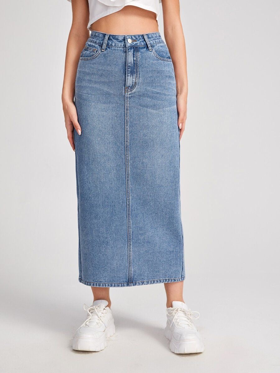 Blue Denim Skirts
