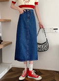 Mid Blue Denim Skirts