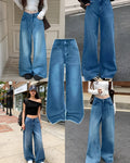 Mid Blue Vintage Wide Leg Jeans
