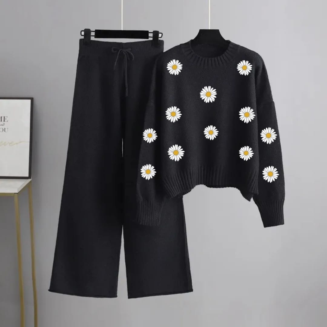 Black tracksuit sunflowers