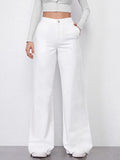 white wide leg jeans