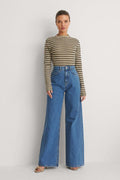 midblue wide leg jeans