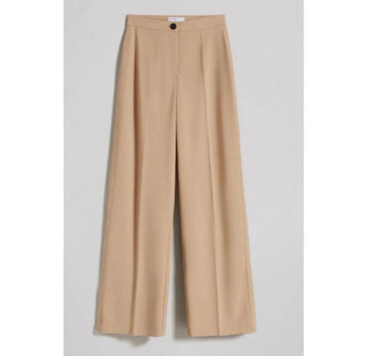 beige formal wideleg pant