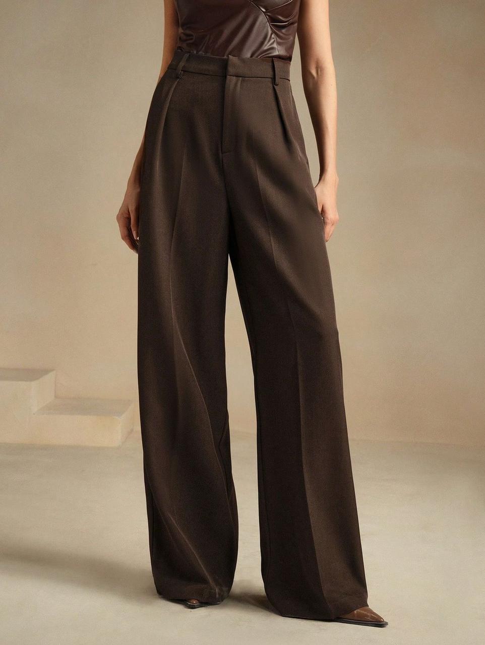 brown Formal wideleg Pant