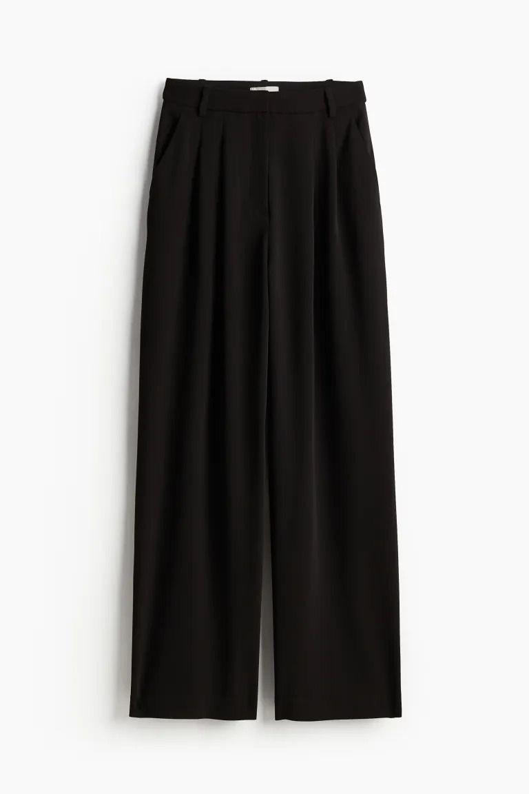 black formal wideleg Pant