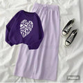 dark purple sweatshirt sugar vanilla print with lilac flapper