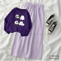dark purple sweatshirt 4panda with lilac flapper