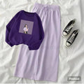 dark purple sweatshirt selfie girl with lilac flapper