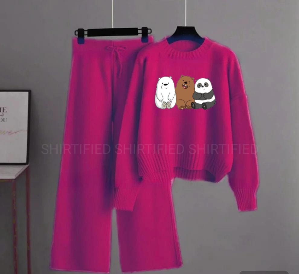 shocking pink tracksuit (3 bears)