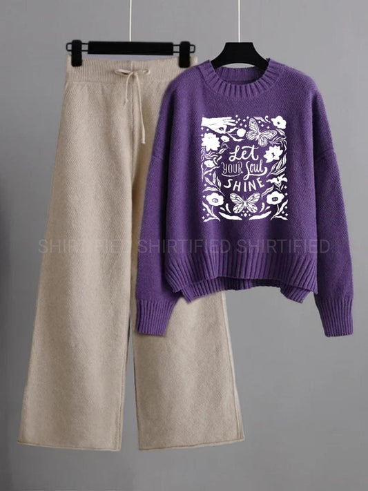 dark purple sweatshirt let your soul shine with beige beige flapper