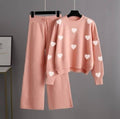 peach tracksuit with (white hearts)