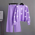 lilac tracksuit (white hearts)