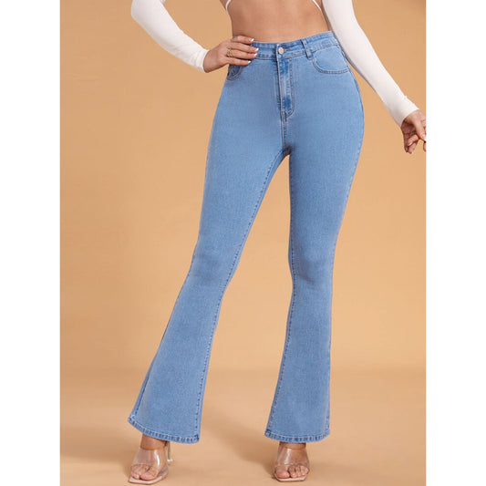 iceblue bell bottom jeans