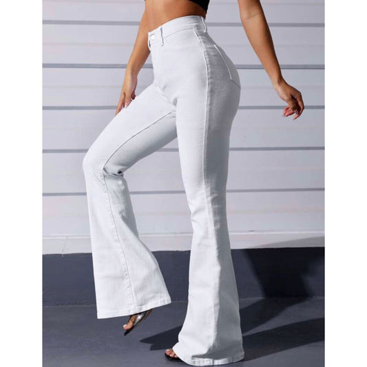 white bell bottom jeans
