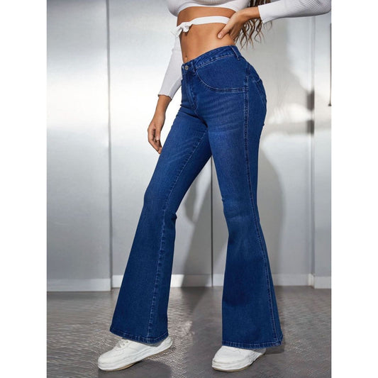 darkblue bell bottom jeans