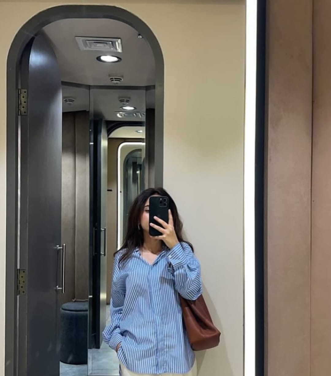 trendy blue lining button down shirt