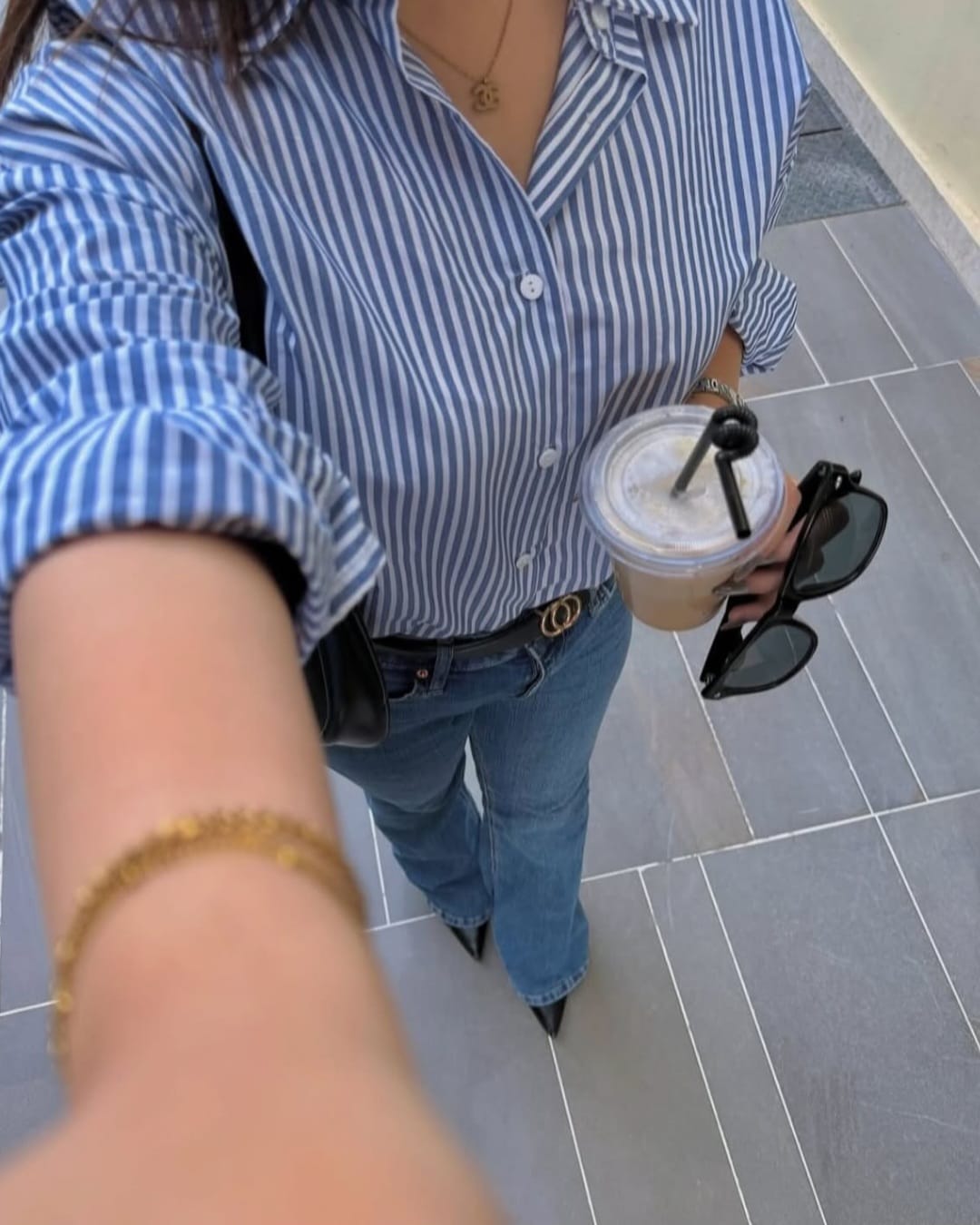 Striped Shirt button down shirt with flapper trouser