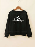 Black Sweatshirt butterfly heartbeat