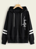 black zipper beautiful stripes