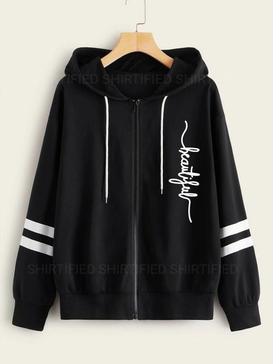 black zipper beautiful stripes