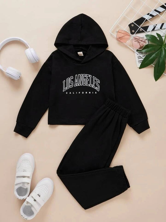 black hoodie california with black trouser