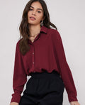 Mehroon Button Down Shirts