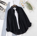 Black Button down shirt with iceblue jeans